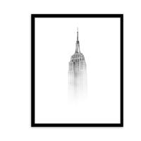 Keretezett falikép, Empire State Building, 50x70 cm, fekete-fehér - TOUR DE BRUME - Butopêa